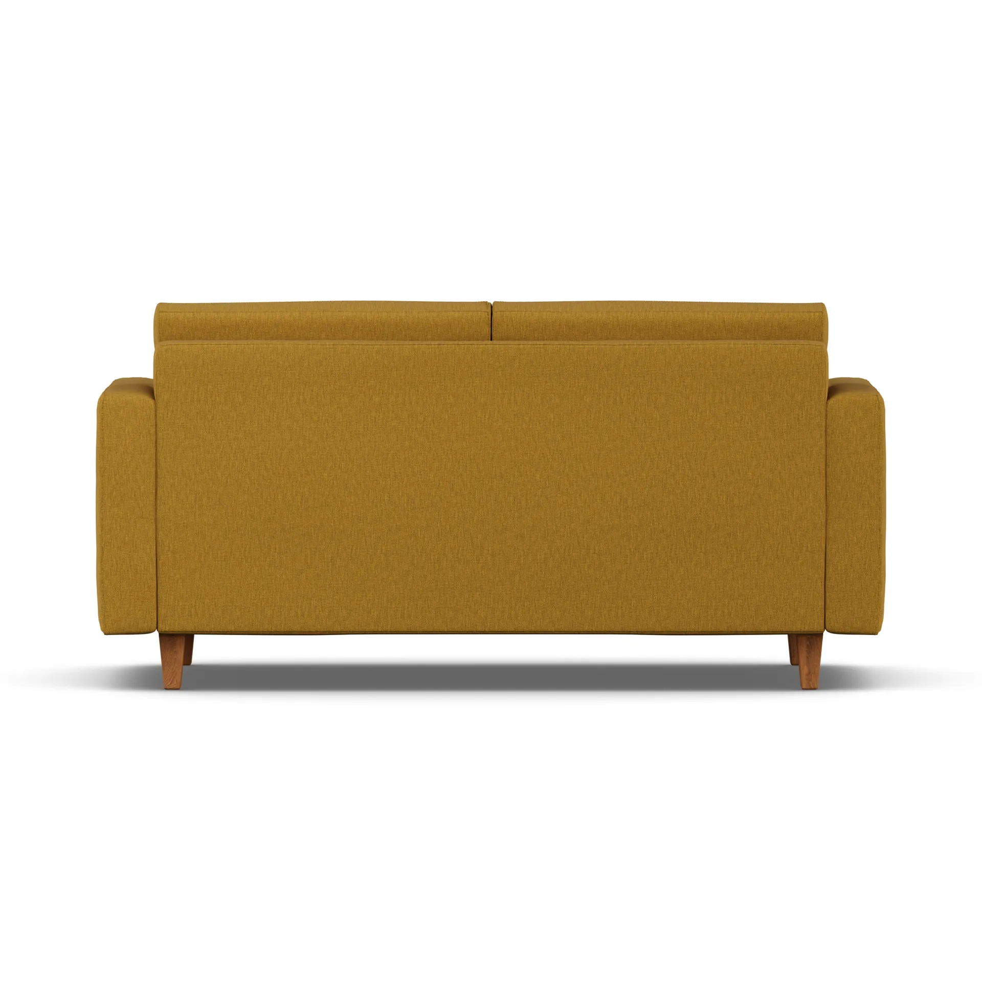 Sofa z funkcją spania Binga 2,5-osobowa, Luiza Mustard 3972-jesion bejcowany na kolor dębu 1898