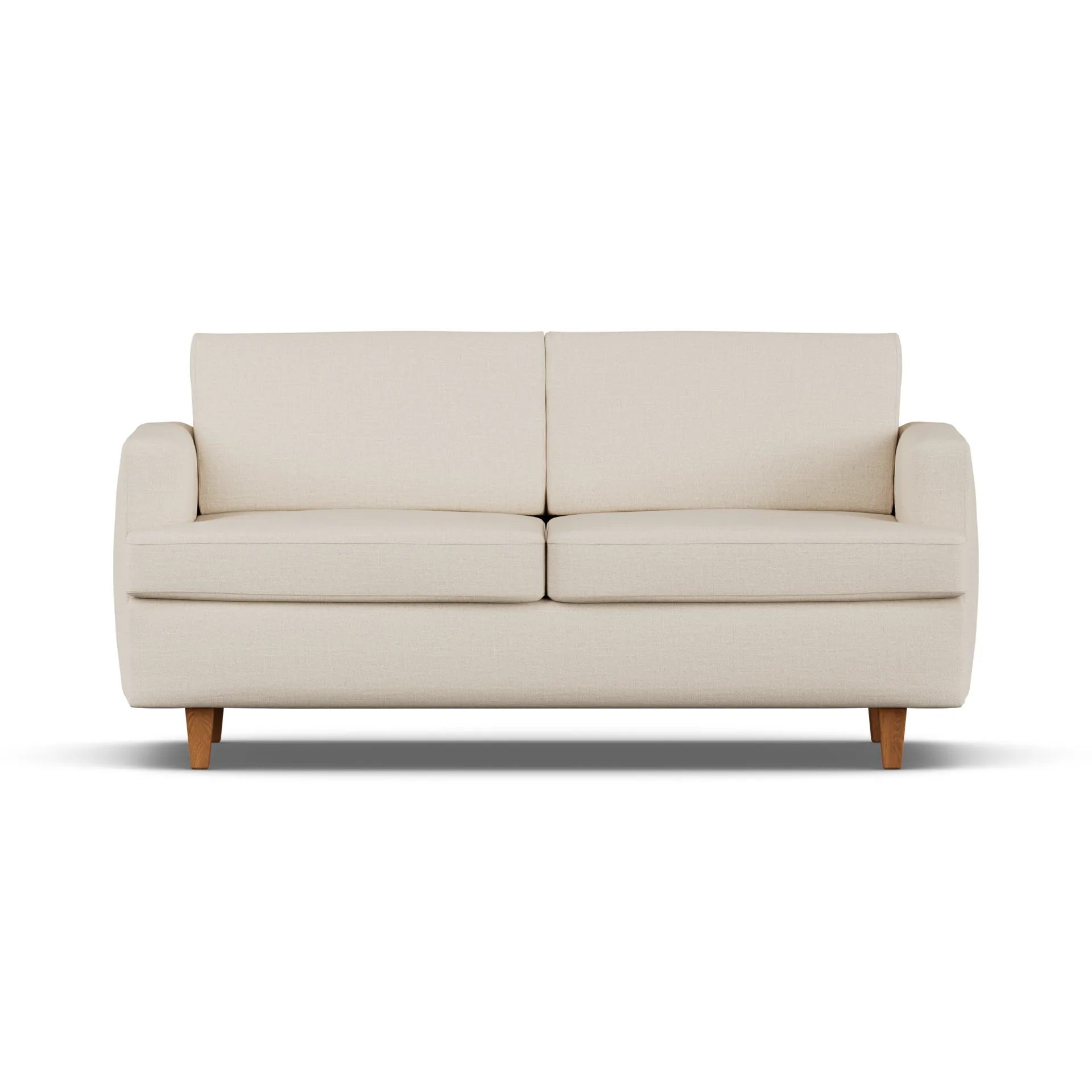 Sofa z funkcją spania Binga 2,5-osobowa, Same Beige 6670-ciemno bejcowany jesion 1898