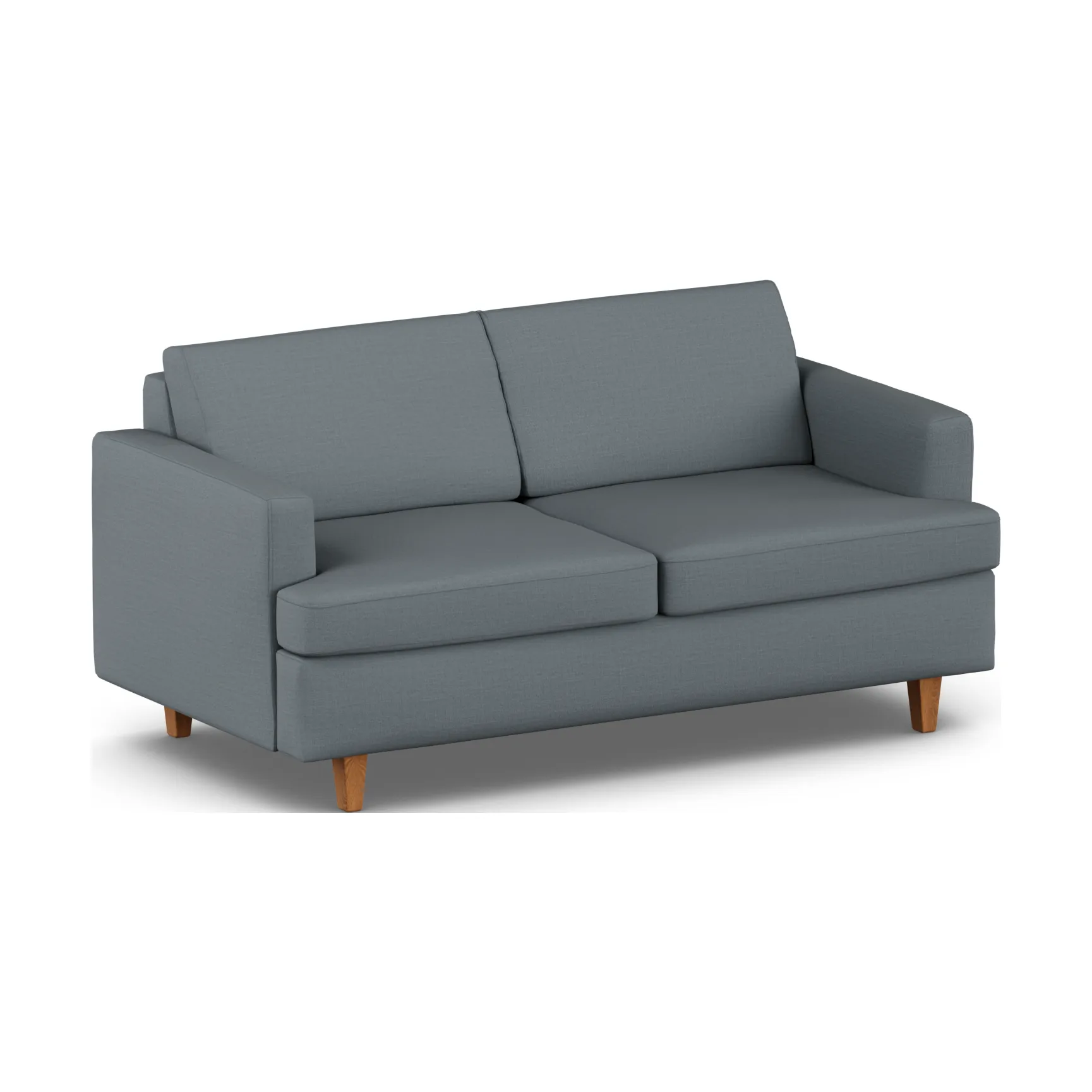 Sofa z funkcją spania Binga 2,5-osobowa, Same Blue 6678-jesion bejcowany na kolor dębu 1898