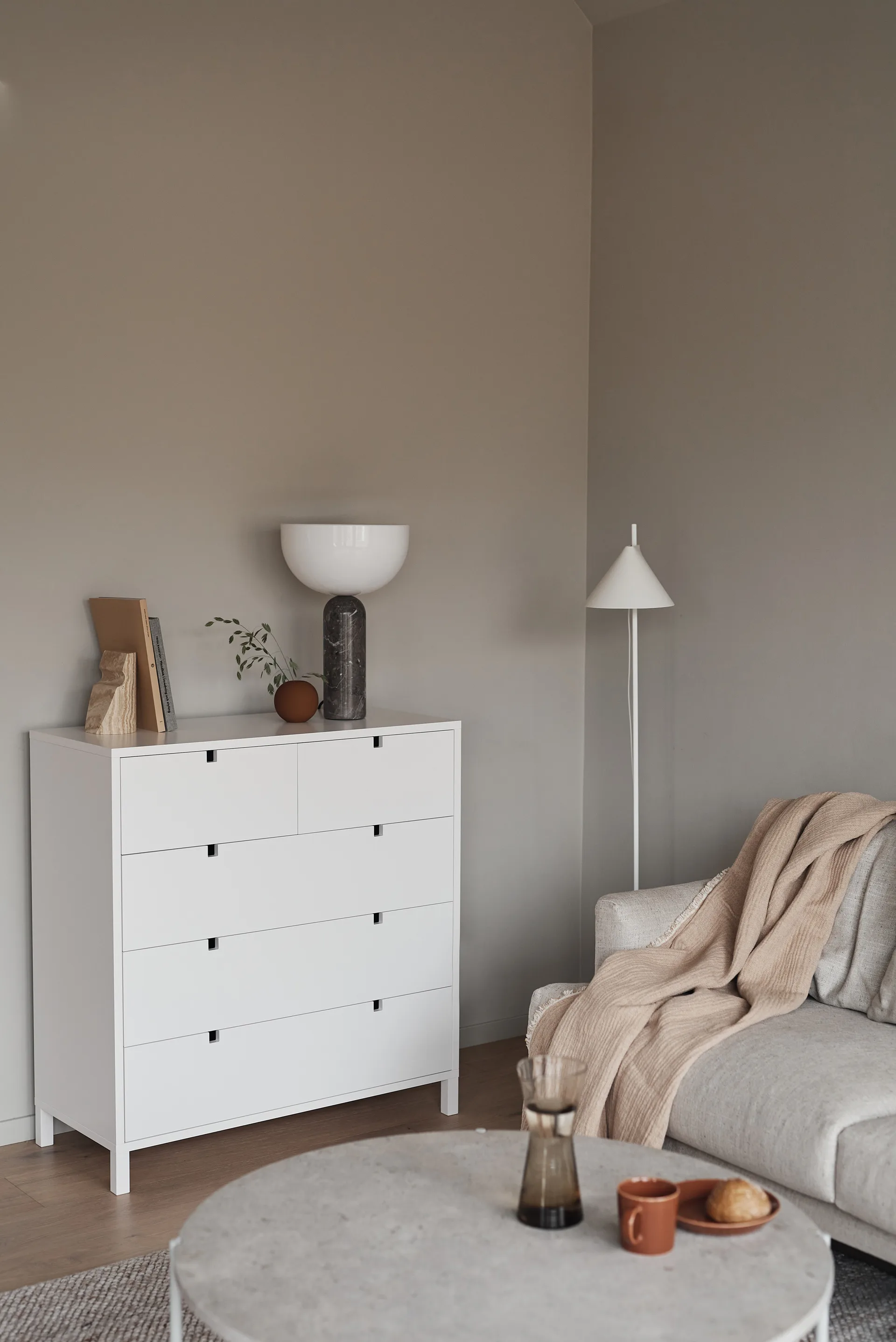 Square komoda 2+3 szuflady, Biały 1898