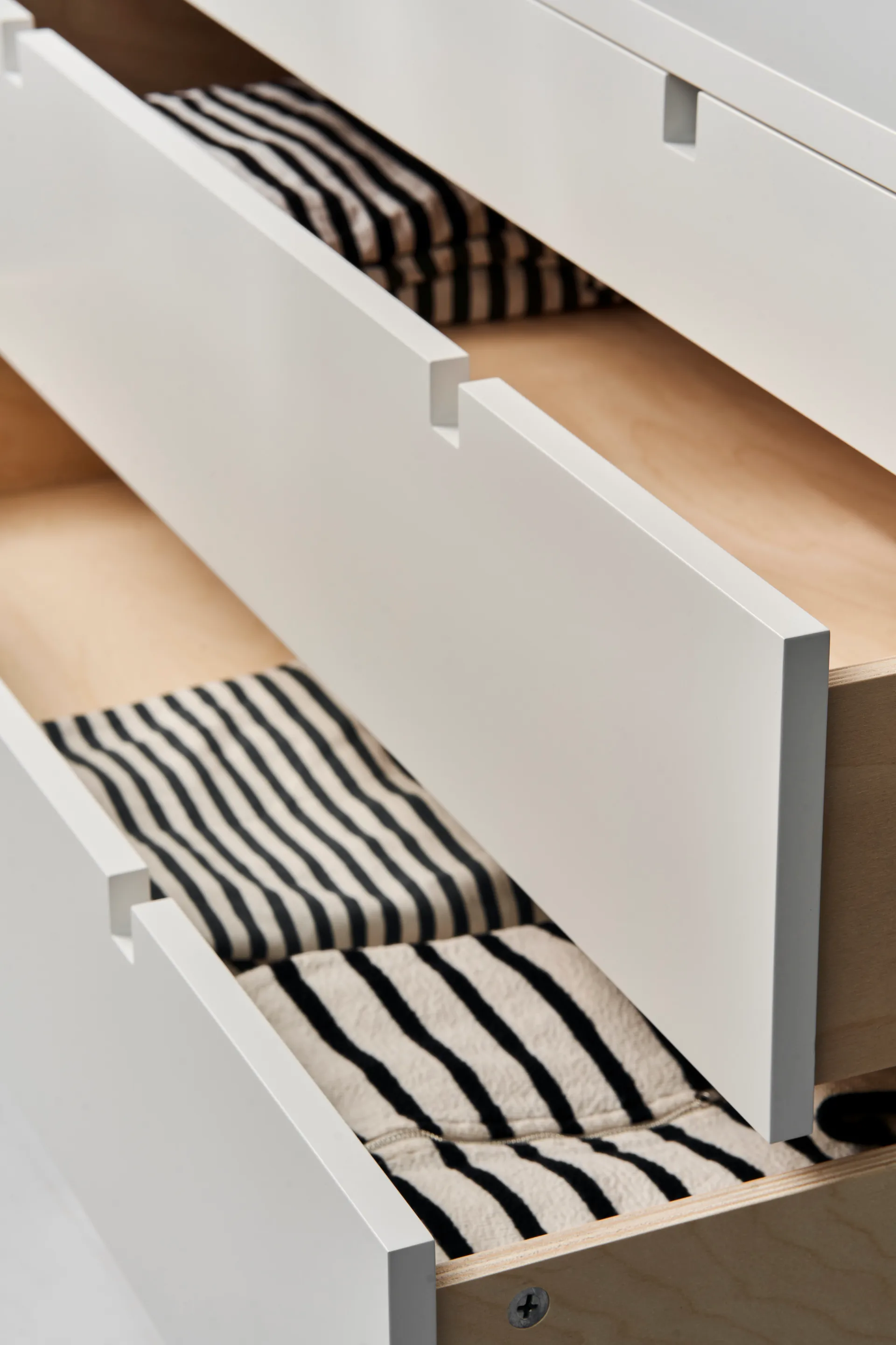 Square komoda z 5 szufladami, Biały 1898