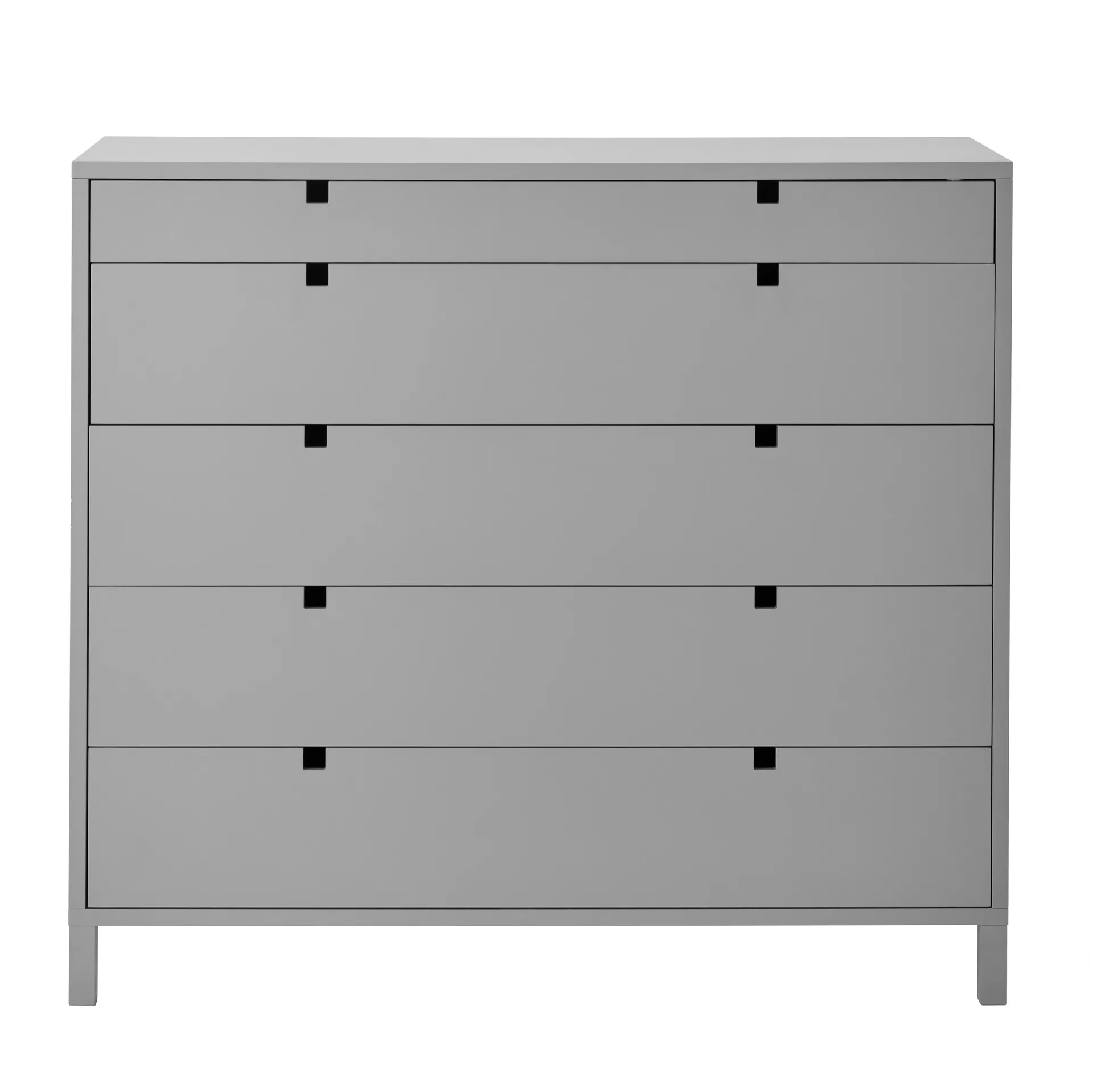 Square komoda z 5 szufladami, szary 1898