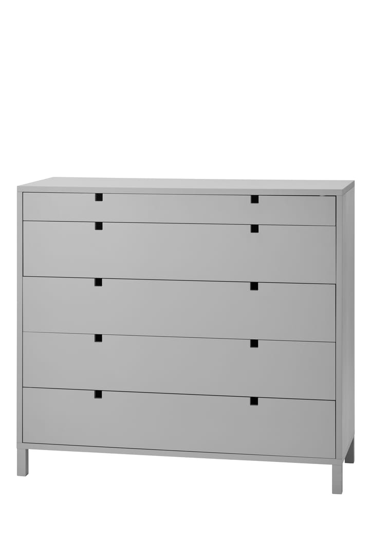 Square komoda z 5 szufladami, szary 1898