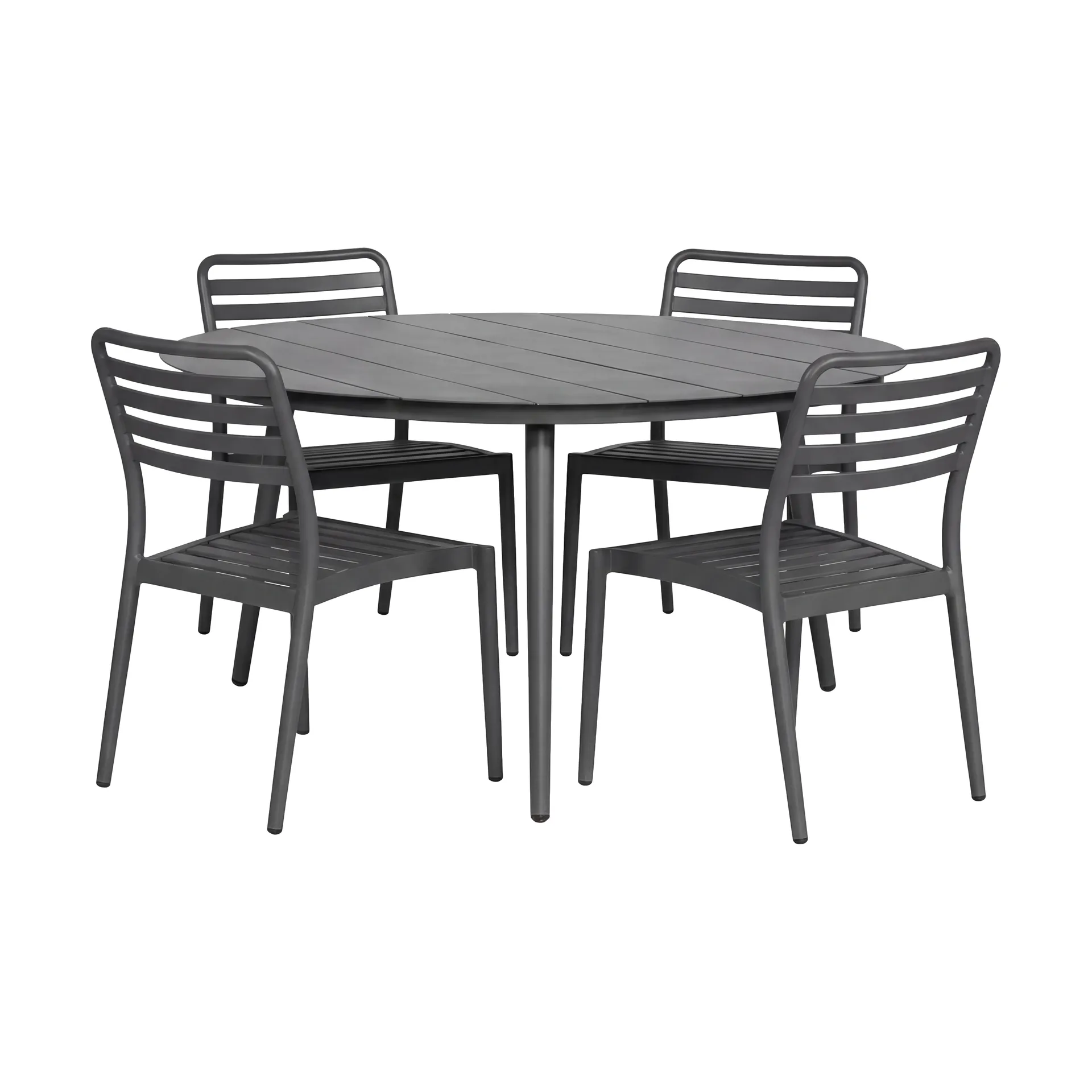 Stół Marsala Ø140 cm + 4 krzesła Messina, Anthracite,  1898