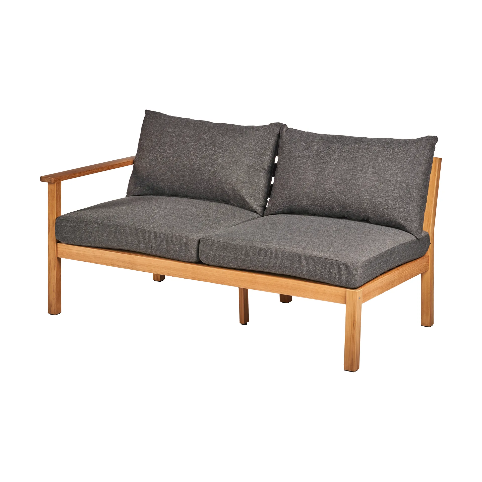 Stockaryd 2-osobowy moduł sofy, prawostronny - teak/dark grey,  1898