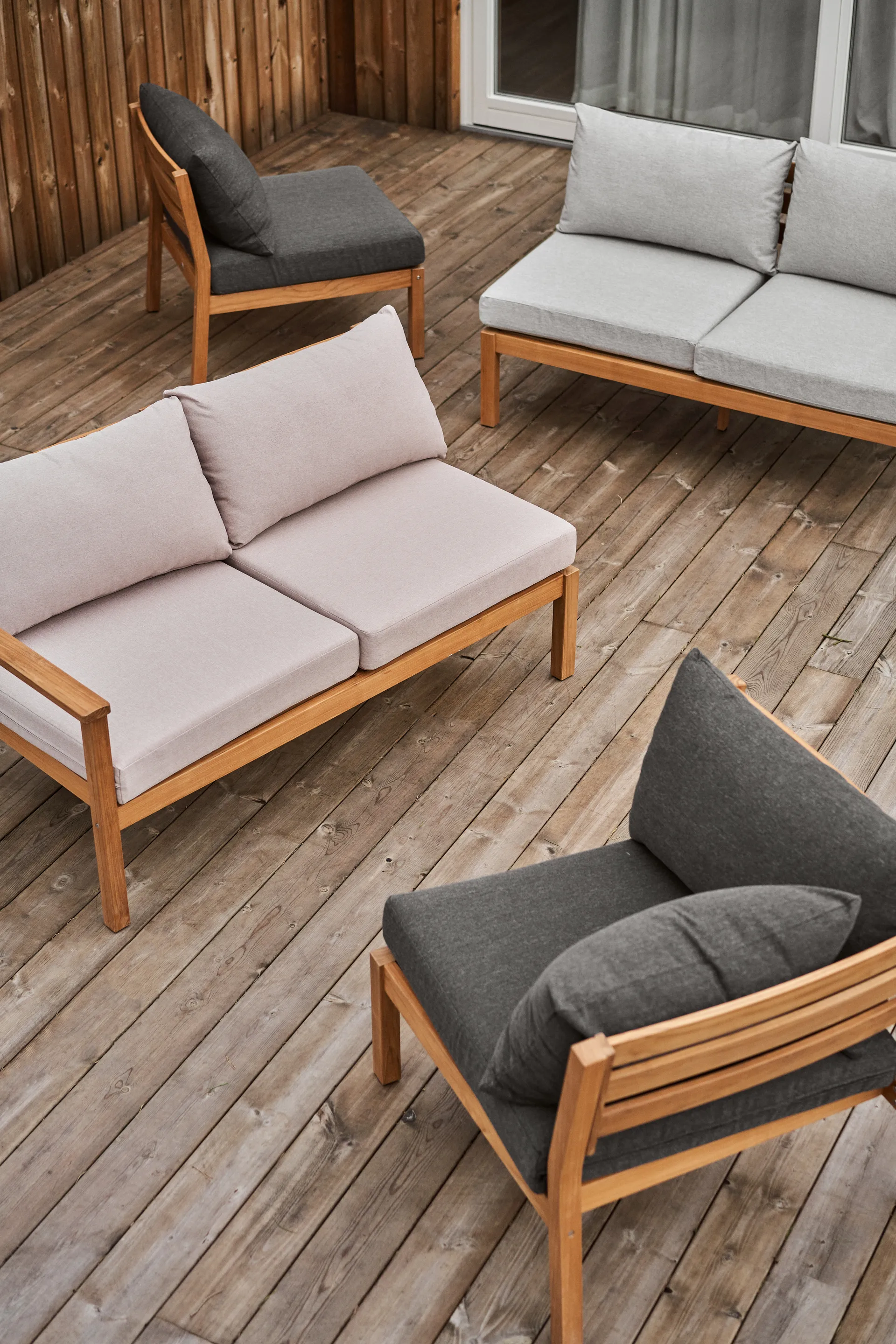 Stockaryd moduł narożny -  teak/dark grey 1898