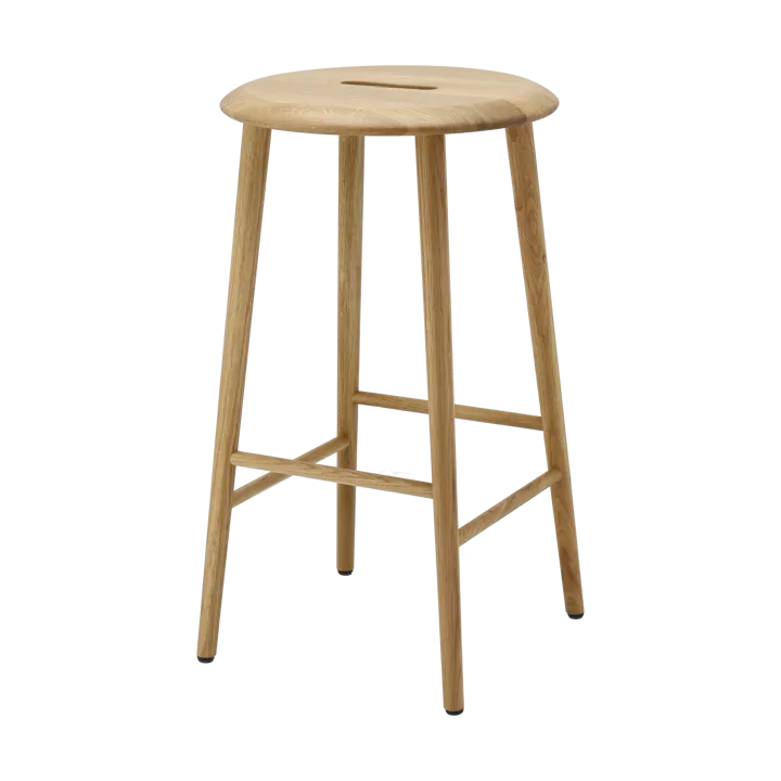 Taboret barowy okrągły Norrabo 65 cm - Naturalnie lakierowany dąb - 1898