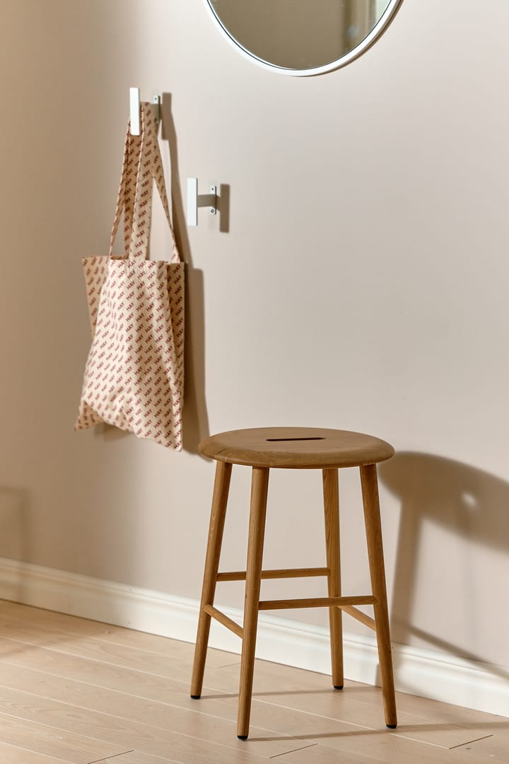 Taboret Norrabo 53 cm, Naturalnie lakierowany dąb 1898