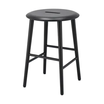 Taboret okrągły Norrabo 53 cm - Dąb lakierowany na czarno, Ø38x53 cm - 1898