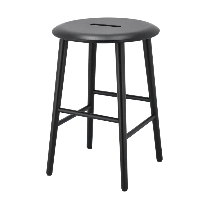 Taboret okrągły Norrabo 53 cm - Dąb lakierowany na czarno, Ø38x53 cm - 1898
