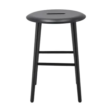 Taboret okrągły Norrabo 53 cm - Dąb lakierowany na czarno, Ø38x53 cm - 1898