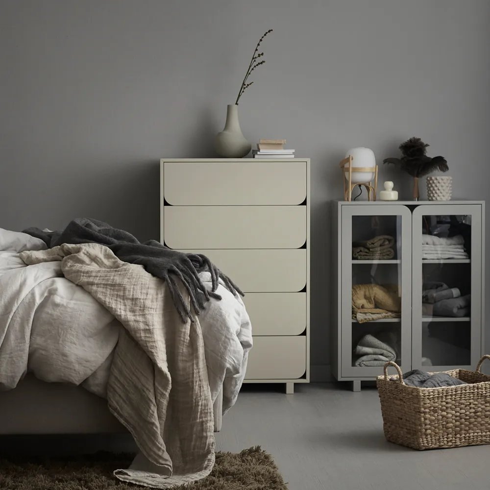 Vidja komoda z 5 szufladami, Piaskowy 1898