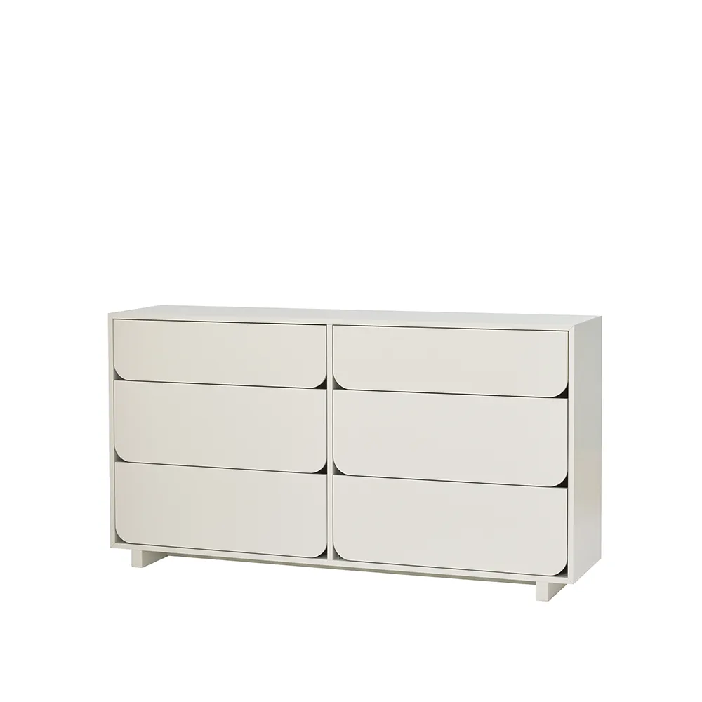 Vidja Podwójna komoda, sand, 6 szuflady 1898