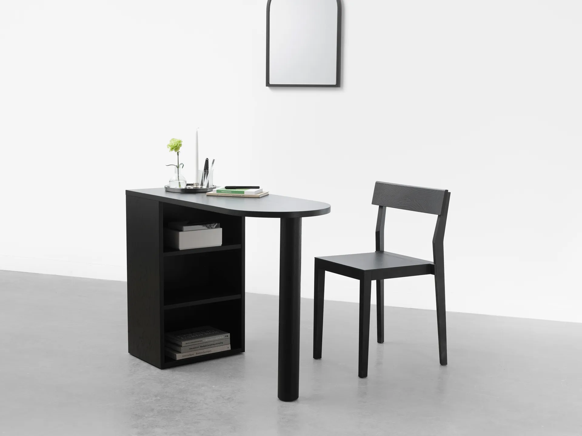 Biurko Hub, Czarnobejcowany dąb, 100×73×43 cm A2