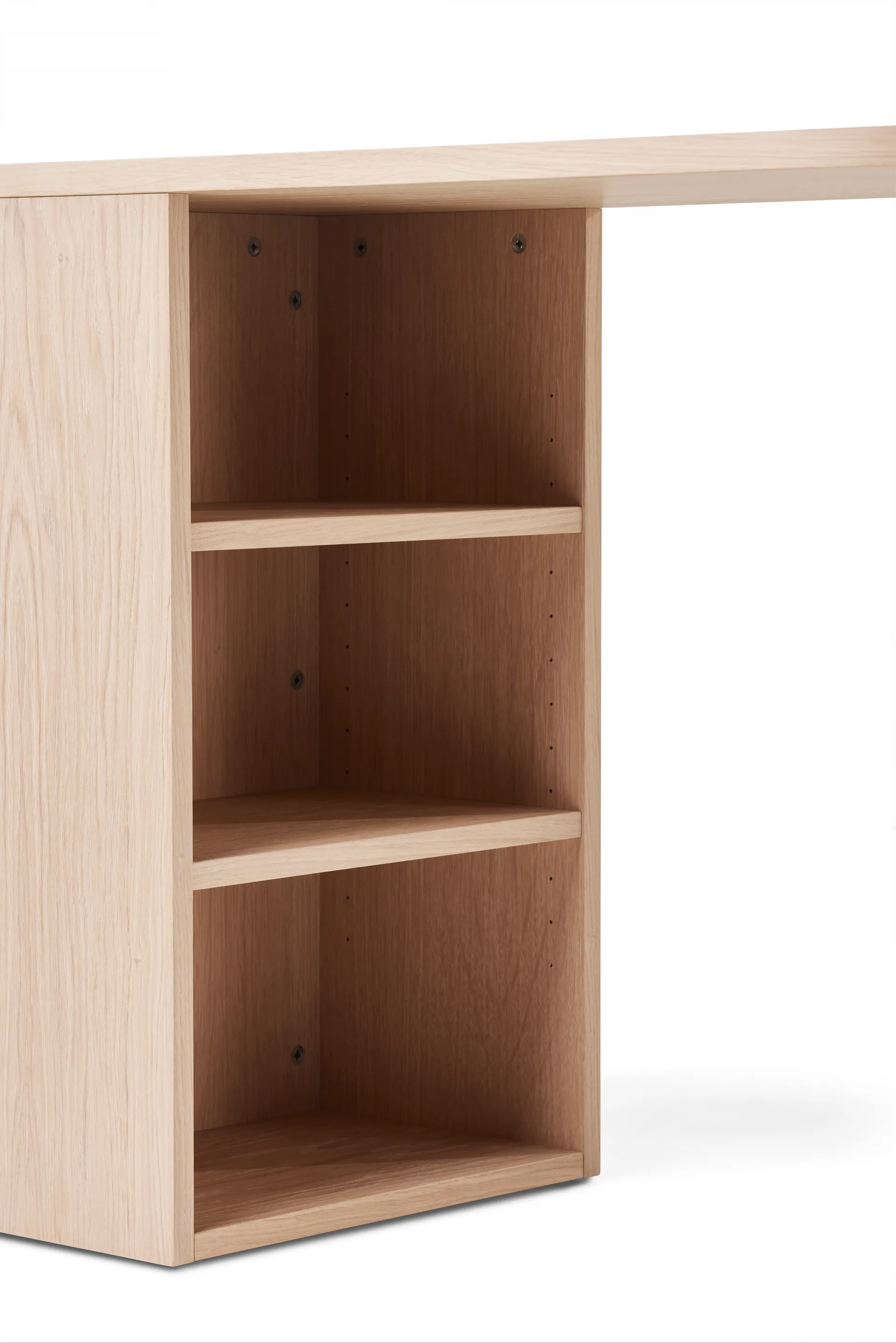 Biurko Hub, Dąb olejowany bielony, 100×73×43 cm A2