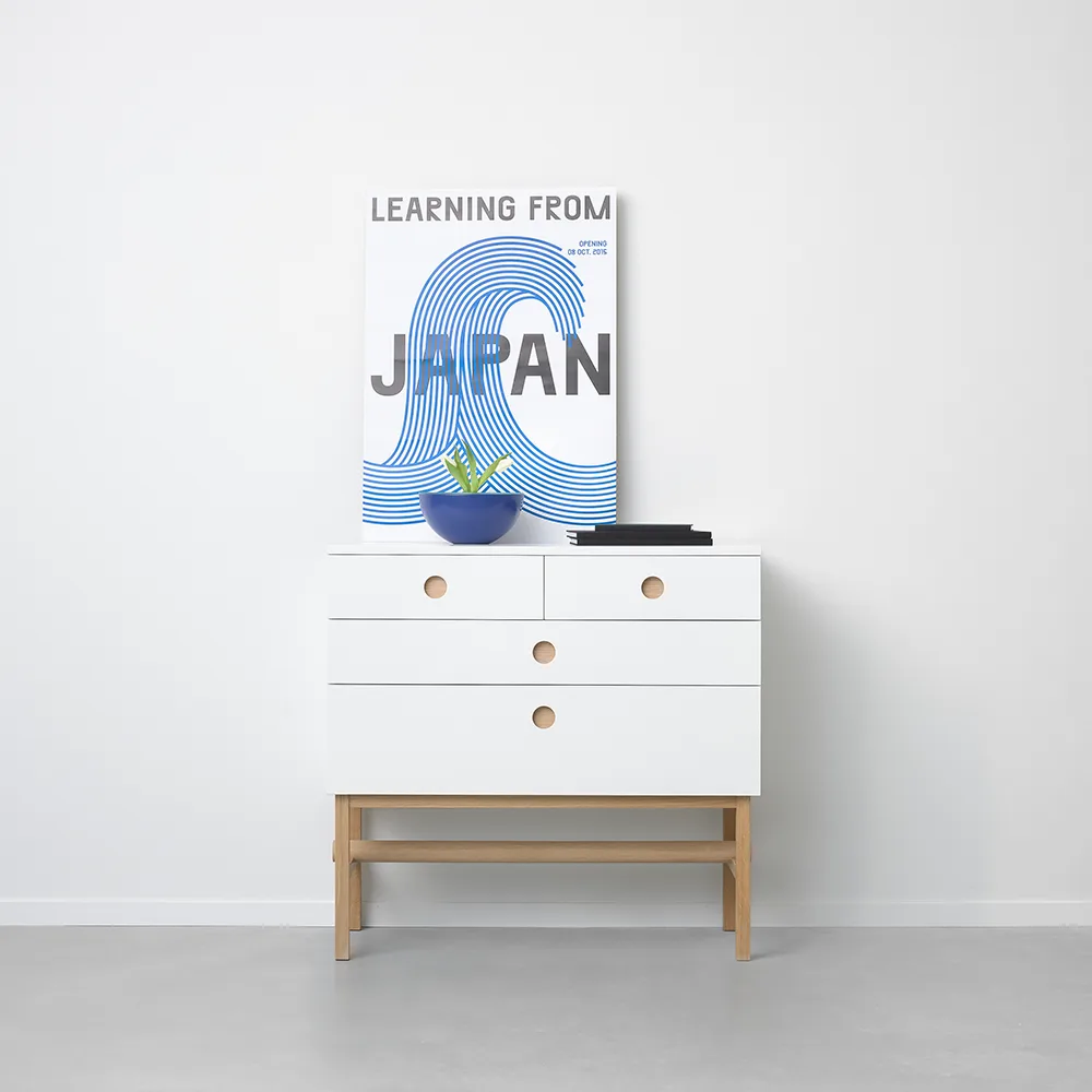 Keep biurko, biały, stojak z białego olejowanego dębu A2