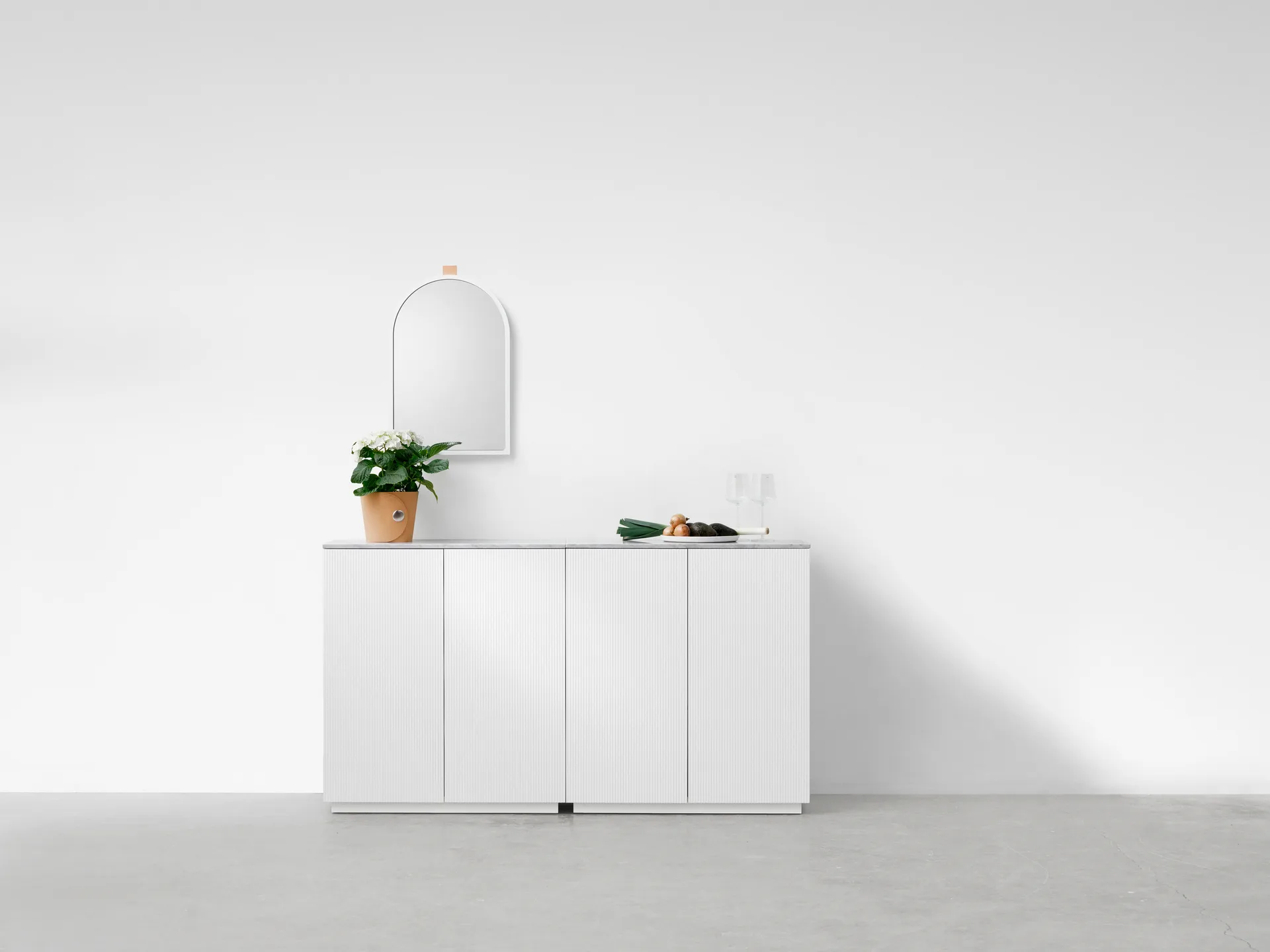 Lustro ścienne Echo, Biały, 43x63 cm A2