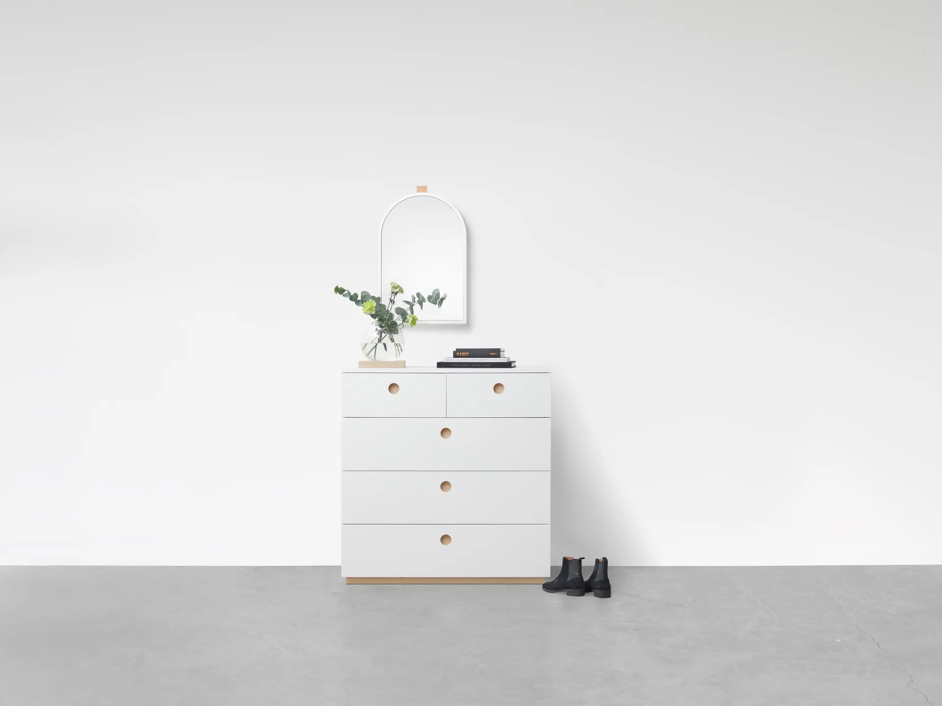 Lustro ścienne Echo, Biały, 43x63 cm A2