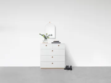 Lustro ścienne Echo - Biały, 43x63 cm - A2