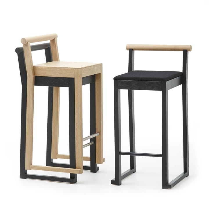 Party krzesło barowe 66 cm - Biały Naoliwione dąb - A2