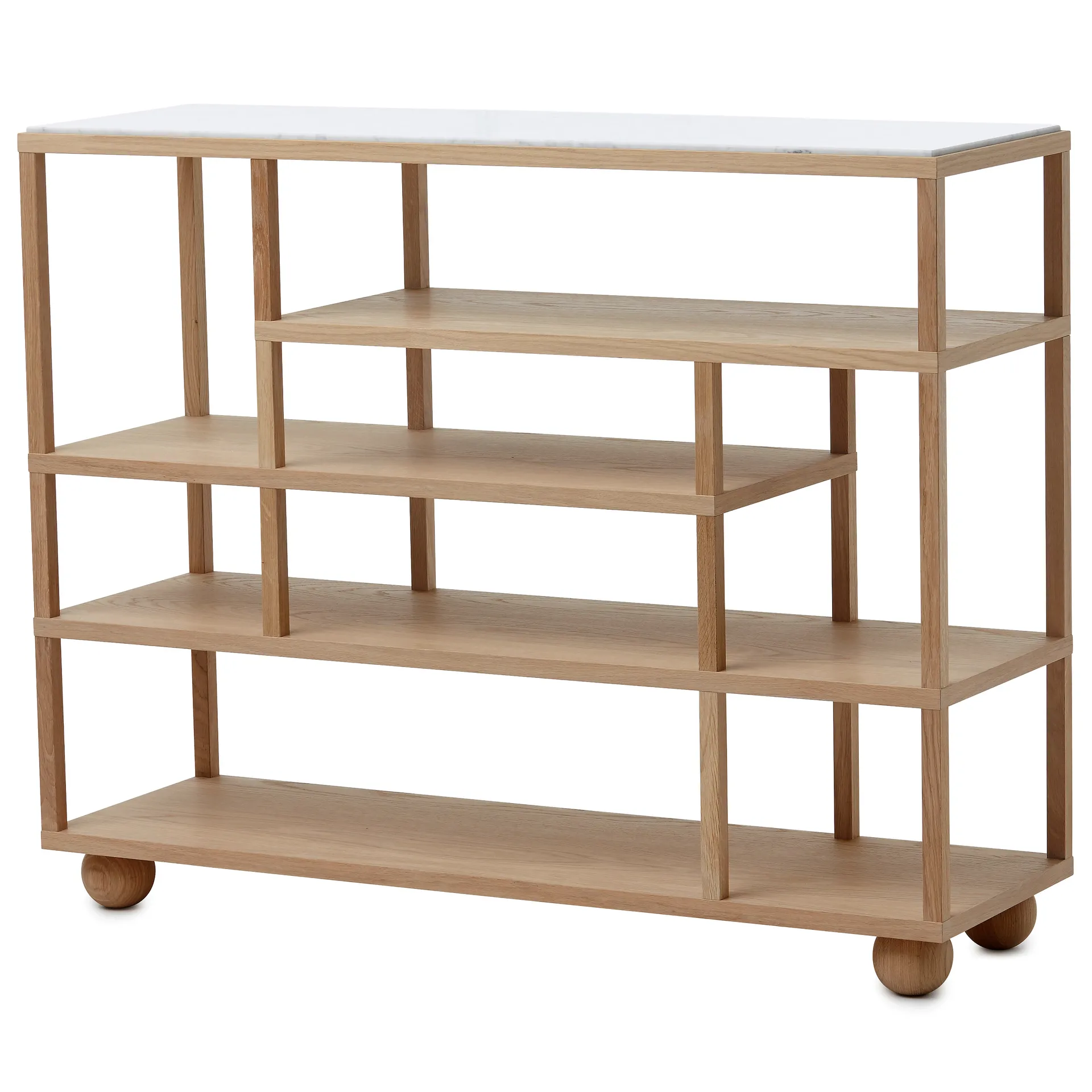 Show półka z marmurowym blatem, Dąb A2