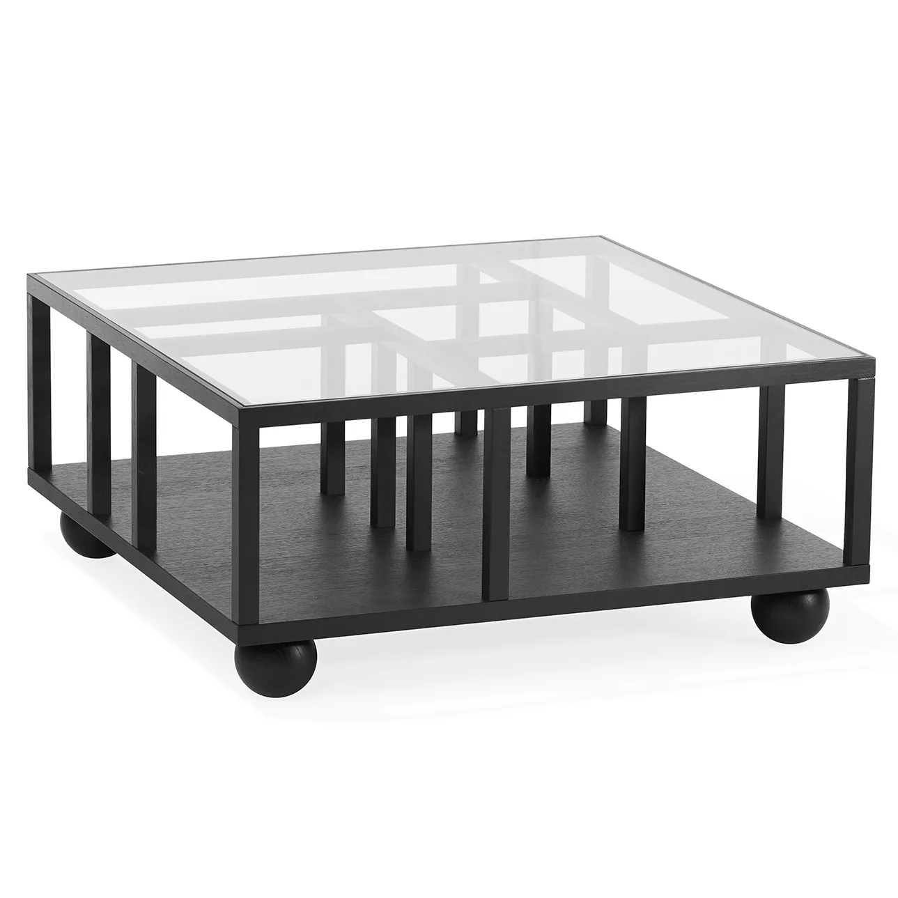 Show stolik kawowy, Barwione na czarno dąb A2