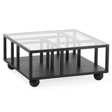 Show stolik kawowy - Barwione na czarno dąb - A2