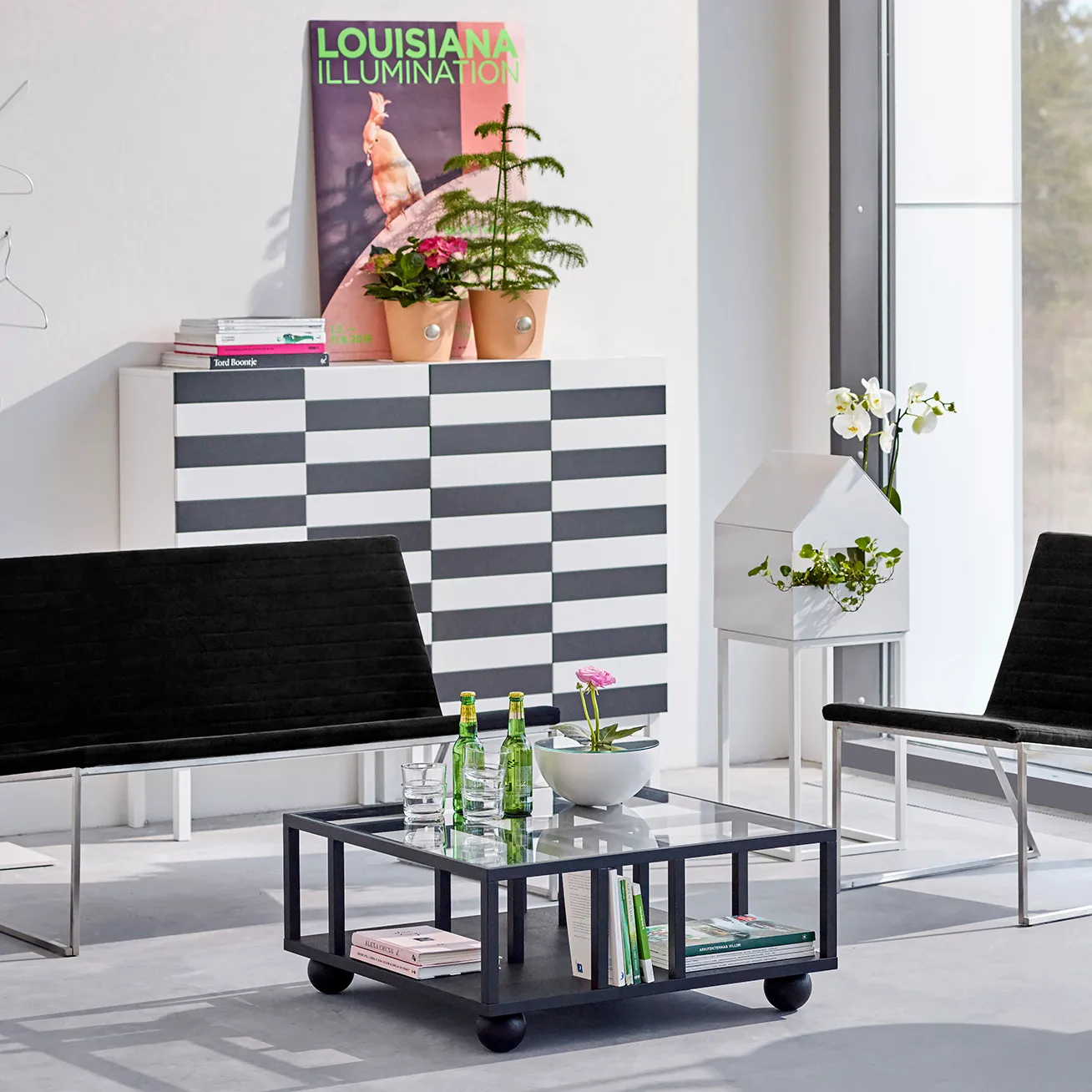 Show stolik kawowy, Barwione na czarno dąb A2