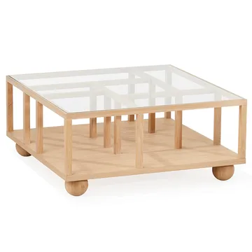 Show stolik kawowy - Biały Naoliwione dąb - A2