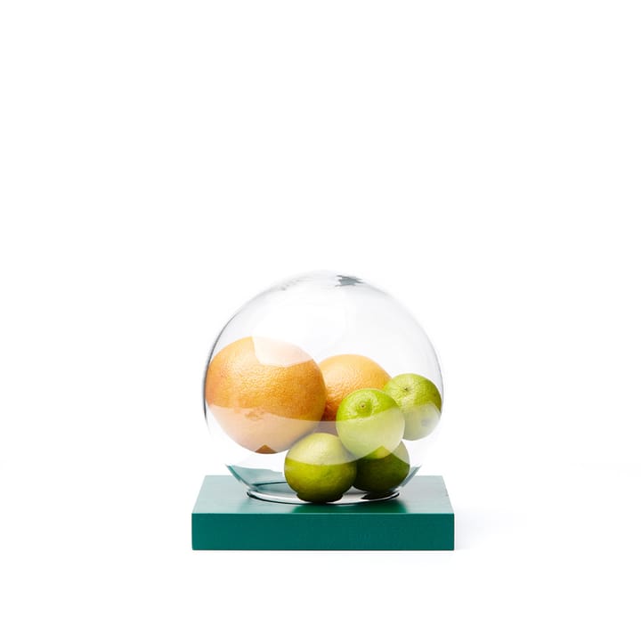 Space dekoracja - dąb bejcowany na zielono, szkło - A2