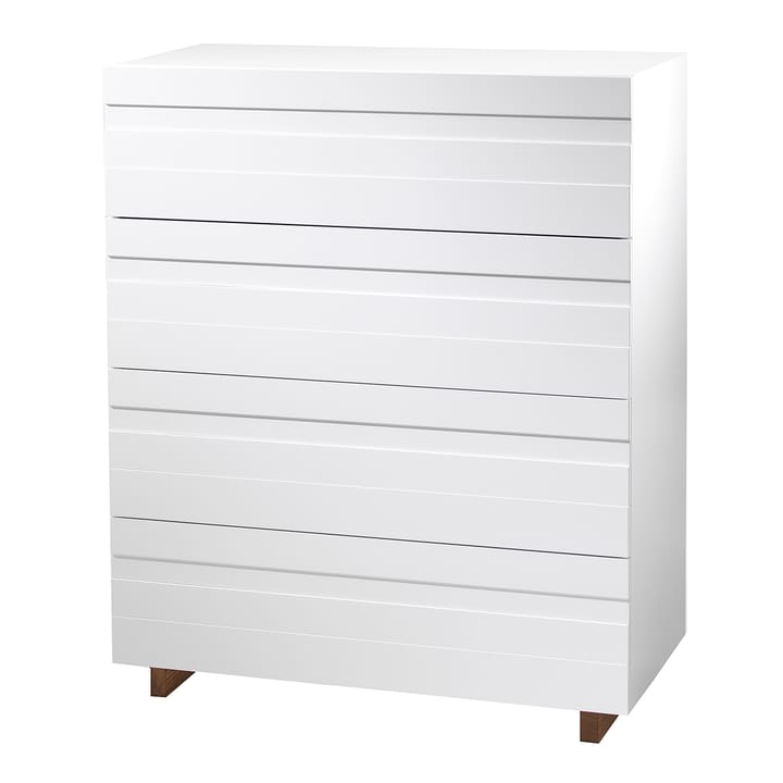 White komoda z 4 szufladami, Nogi dębowe A2