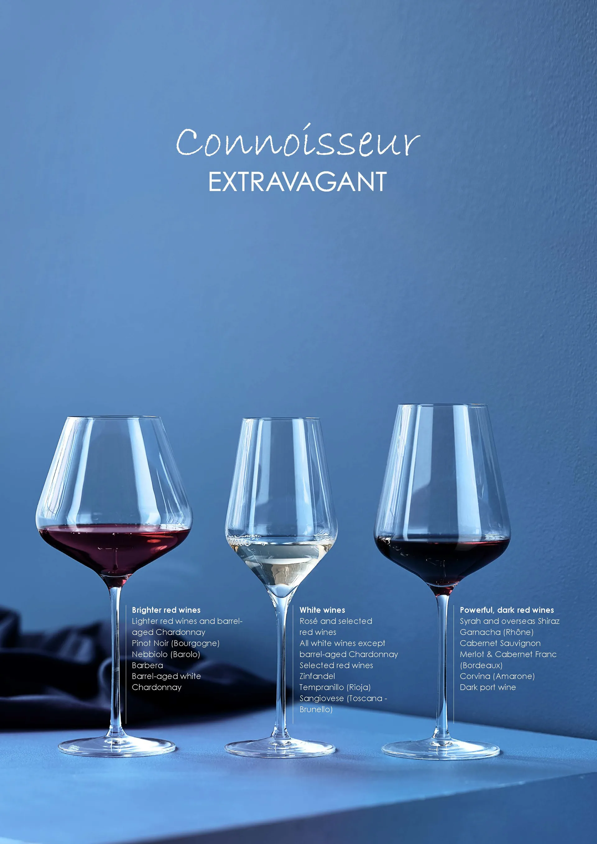 Connoisseur Extravagant kieliszki do białego wina 405 ml, 4‑pak, Clear Aida