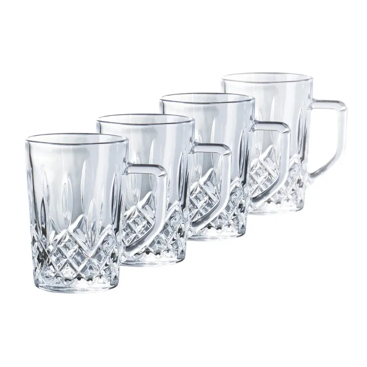 Harvey szklanki do kawy z uchwytem 275 ml, zestaw 4 szt. - Przezroczysty - Aida