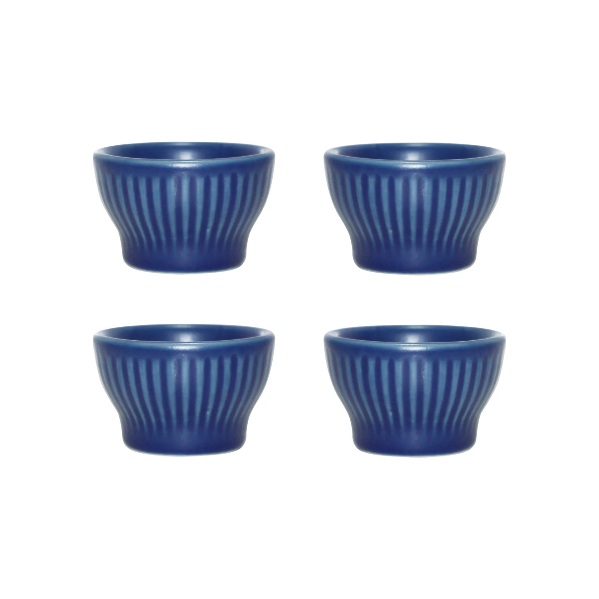 Kieliszki na jajka Groovy 4-pak, Blue stoneware Aida