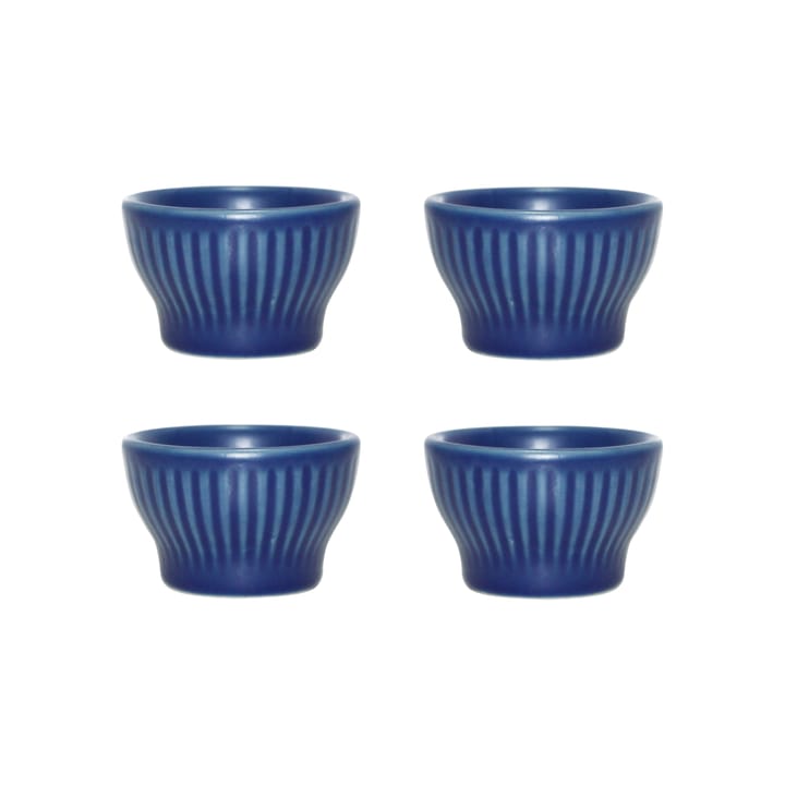 Kieliszki na jajka Groovy 4-pak - Blue stoneware - Aida