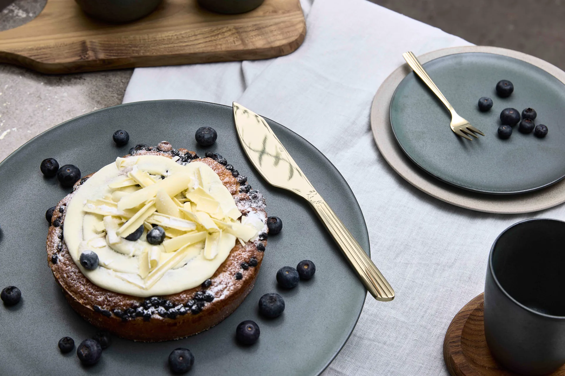 Nóż do ciasta Raw, Champagne-złoty Aida