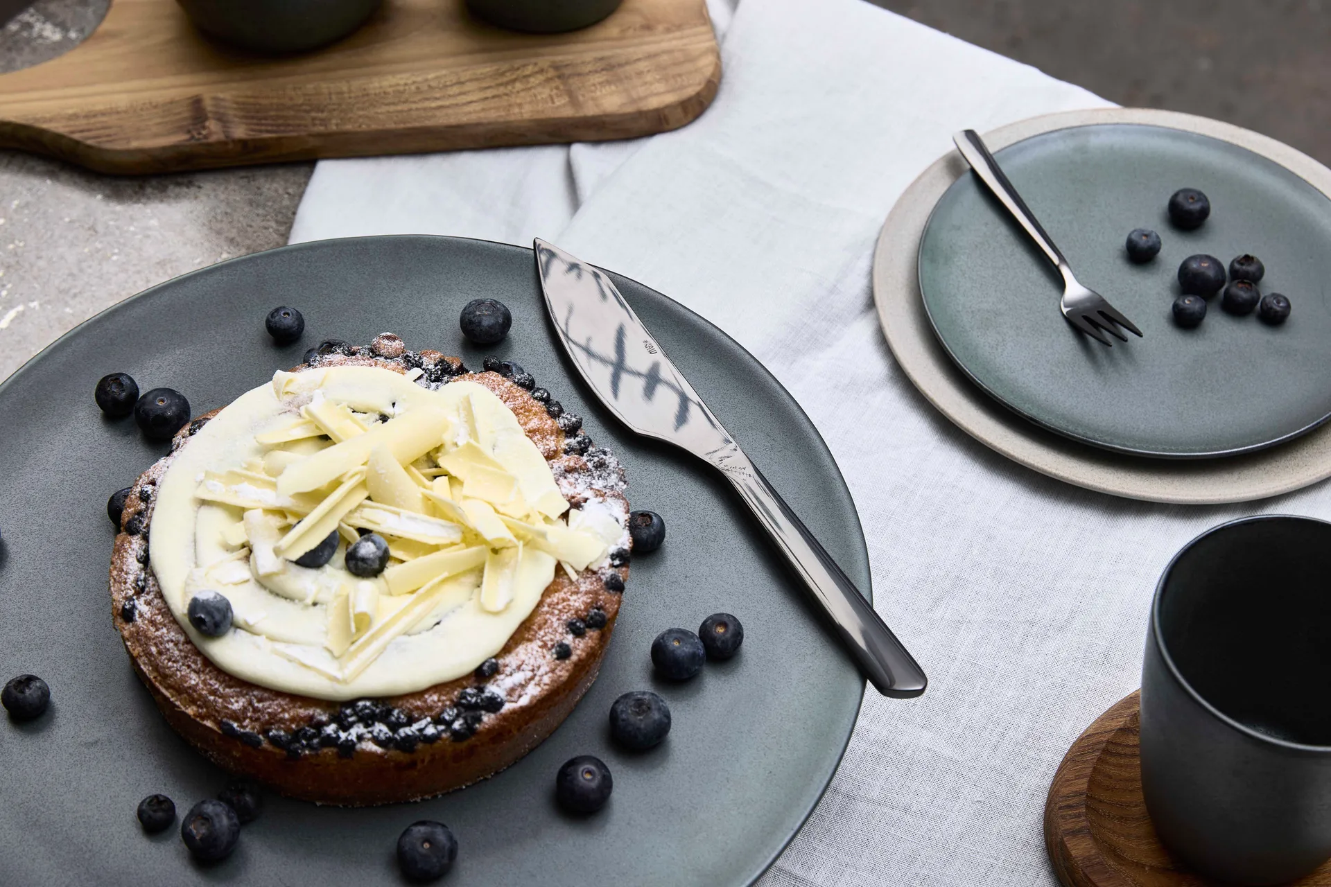 Nóż do ciasta Raw, Czarny błyszczący Aida