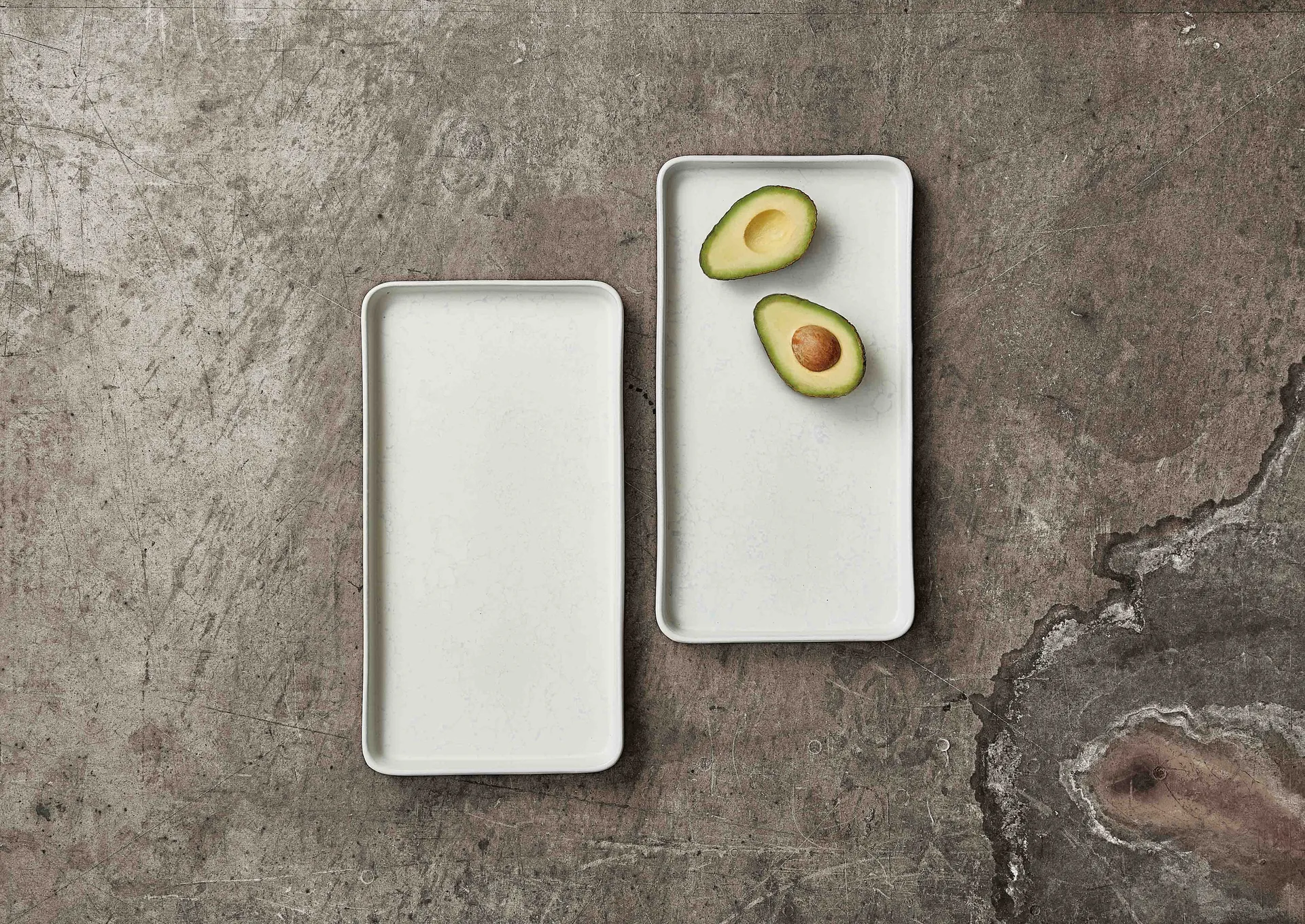 Półmisek Raw 18x34 cm 2-pak, Arctic white Aida