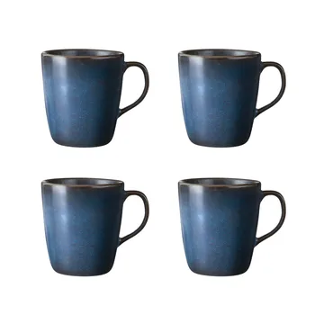 Raw kubek z uchem 350 ml, 4‑pak - Midnight blue - Aida