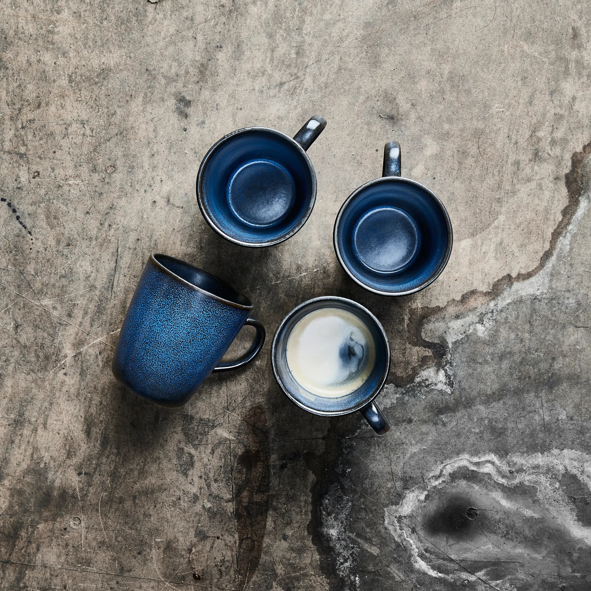 Raw kubek z uchem 350 ml, 4‑pak, Midnight blue Aida