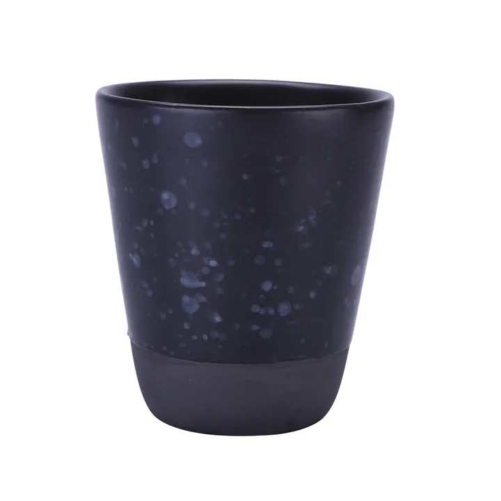 Raw podwójny kubek 250 ml - czarny z kropkami - Aida