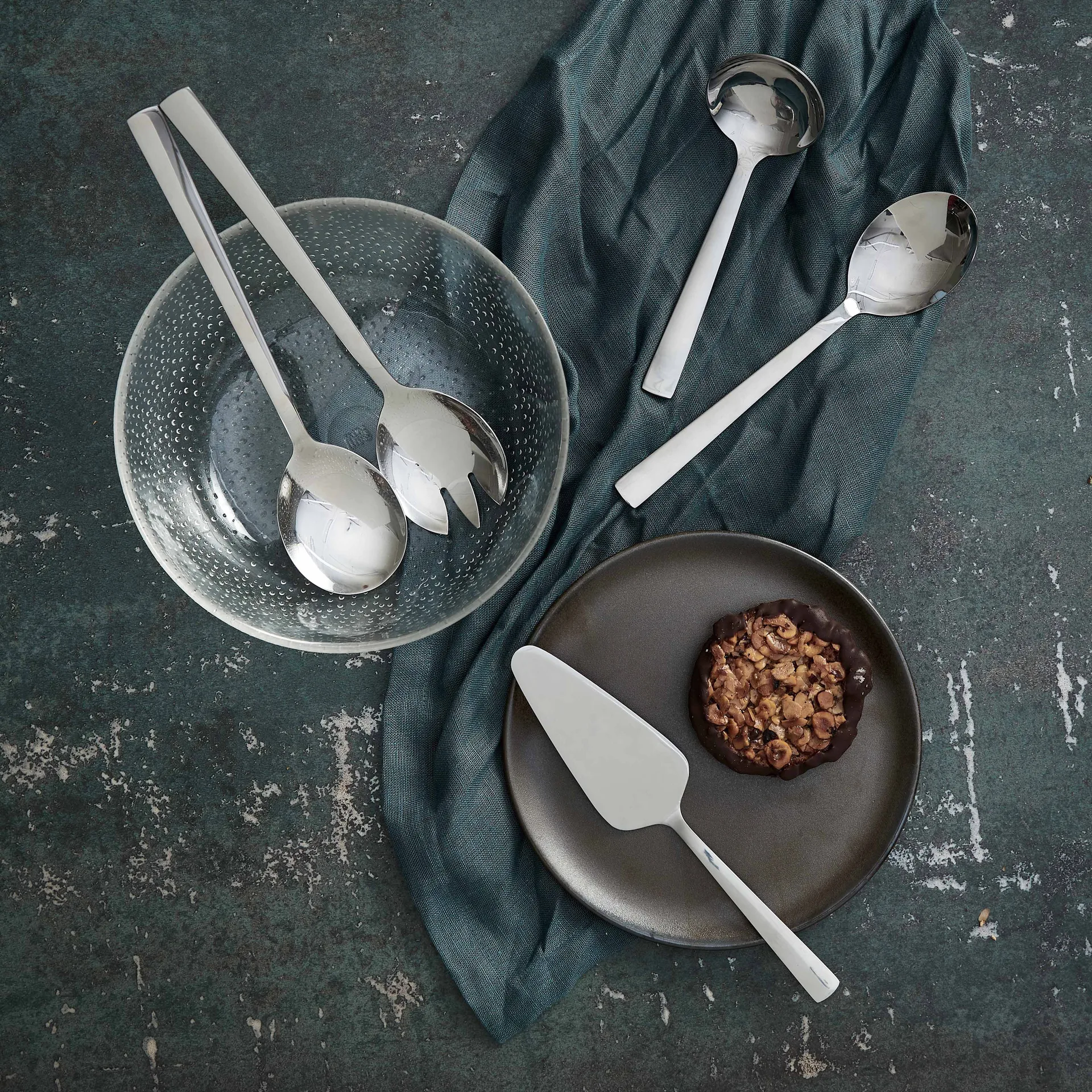 Raw sztućce do serwowania 5 szt., Silver Aida