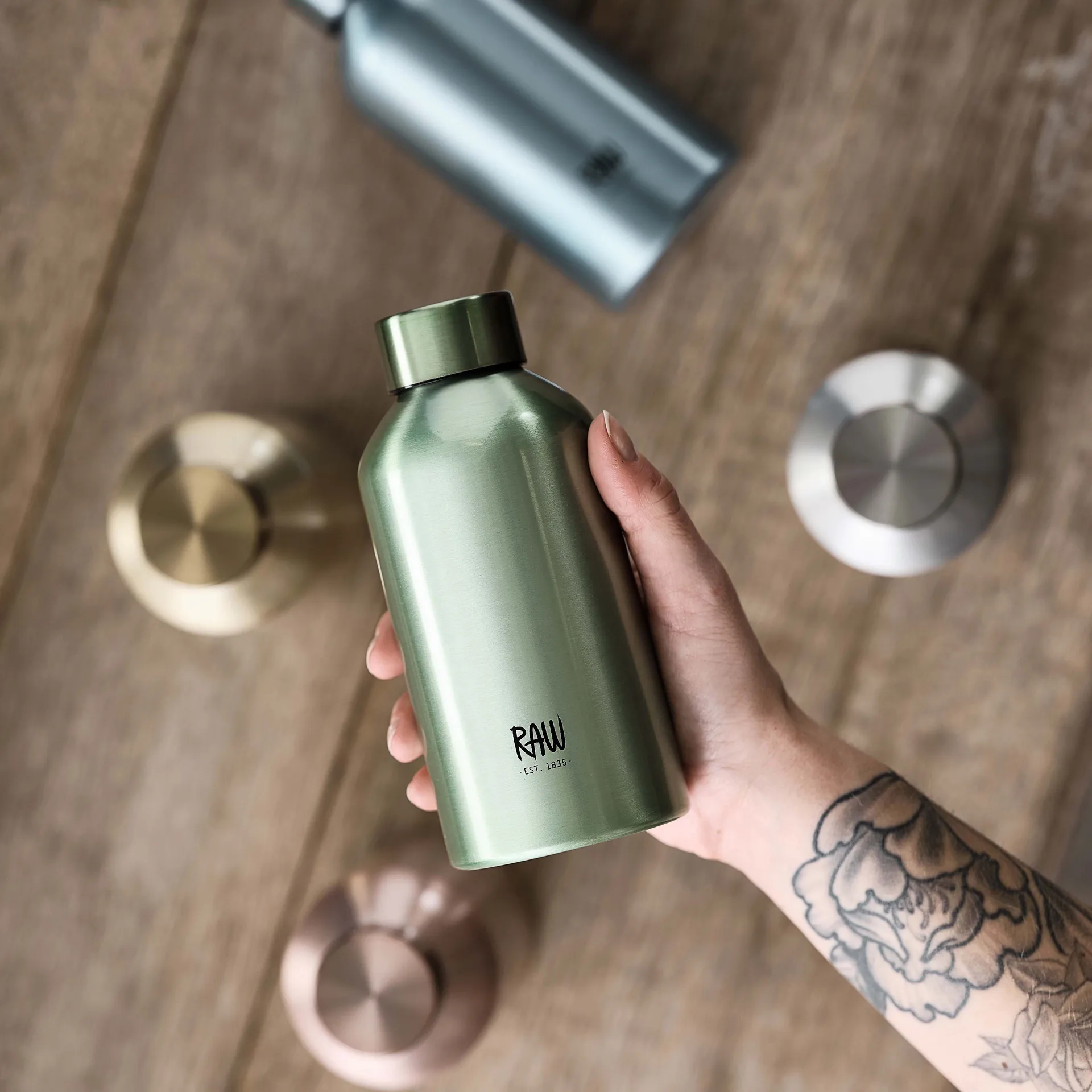 Raw To Go butelka aluminiowa 0,5 L, Blue Aida