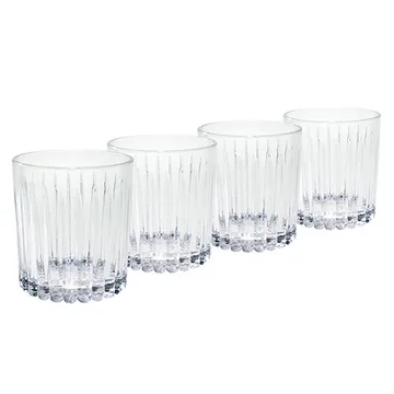 Relief szklanki do whisky 310 ml, 4‑pak - Przezroczysty - Aida