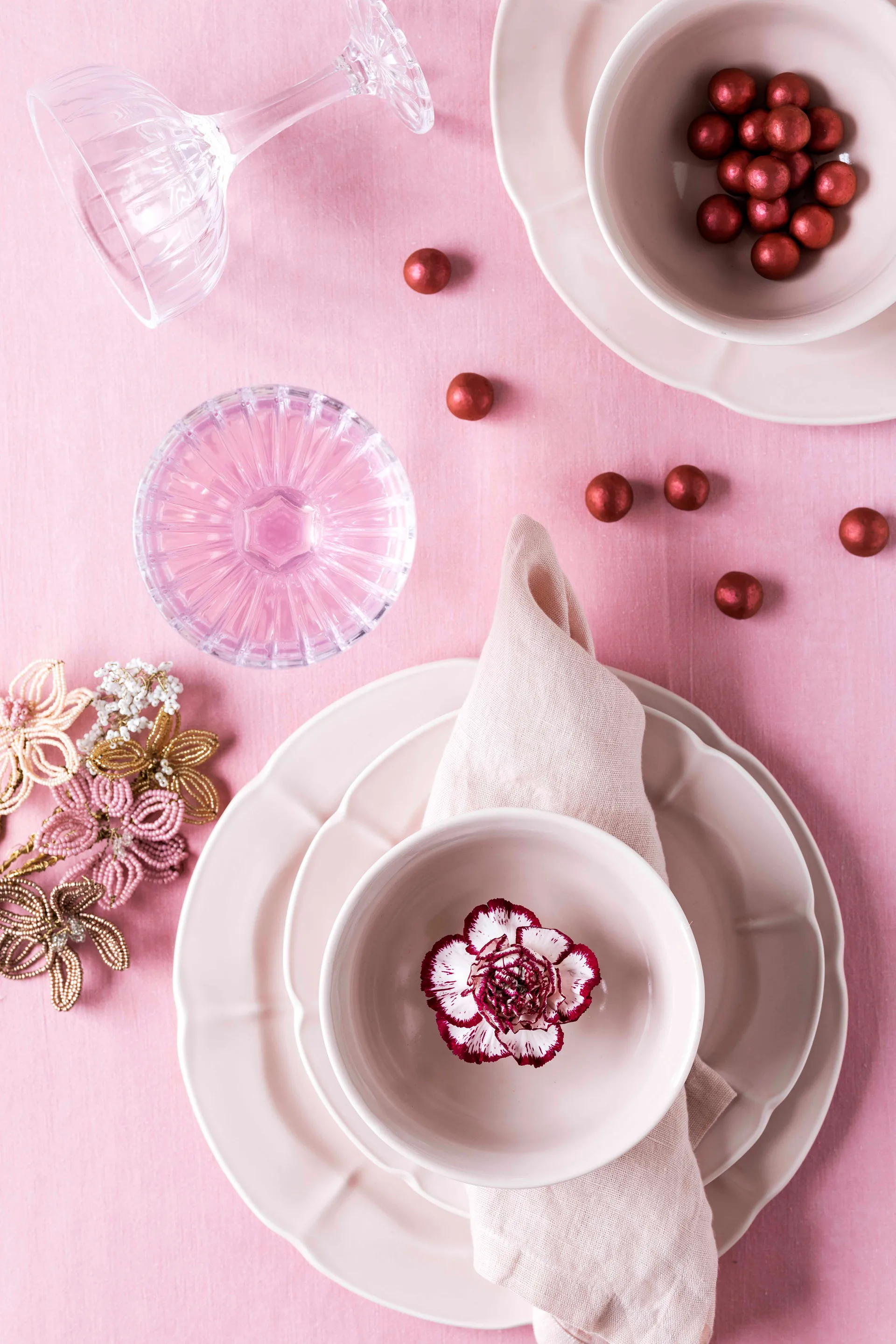 Søholm Solvej - talerz 26,5 cm, Soft pink Aida