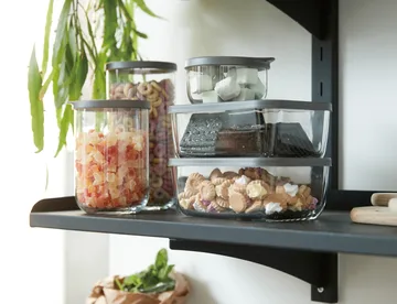 Słoik do przechowywania Café z pokrywką 38 cl - Przezroczysty - Aida