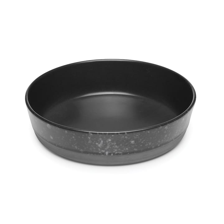 Talerz do zupy Raw Ø19,4 cm - czarny z kropkami - Aida