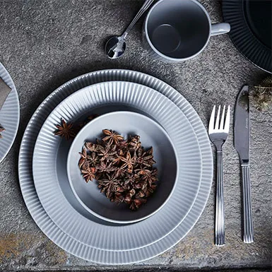 Talerz głęboki Groovy Ø 23 cm, Szary Aida