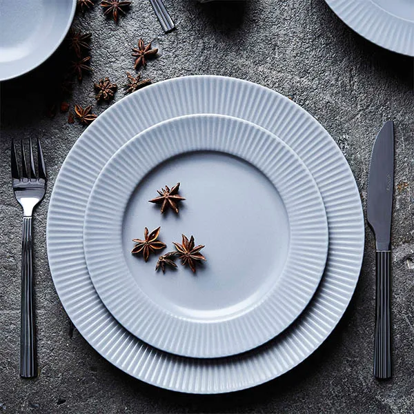 Talerz Groovy Ø 27 cm, Szary Aida