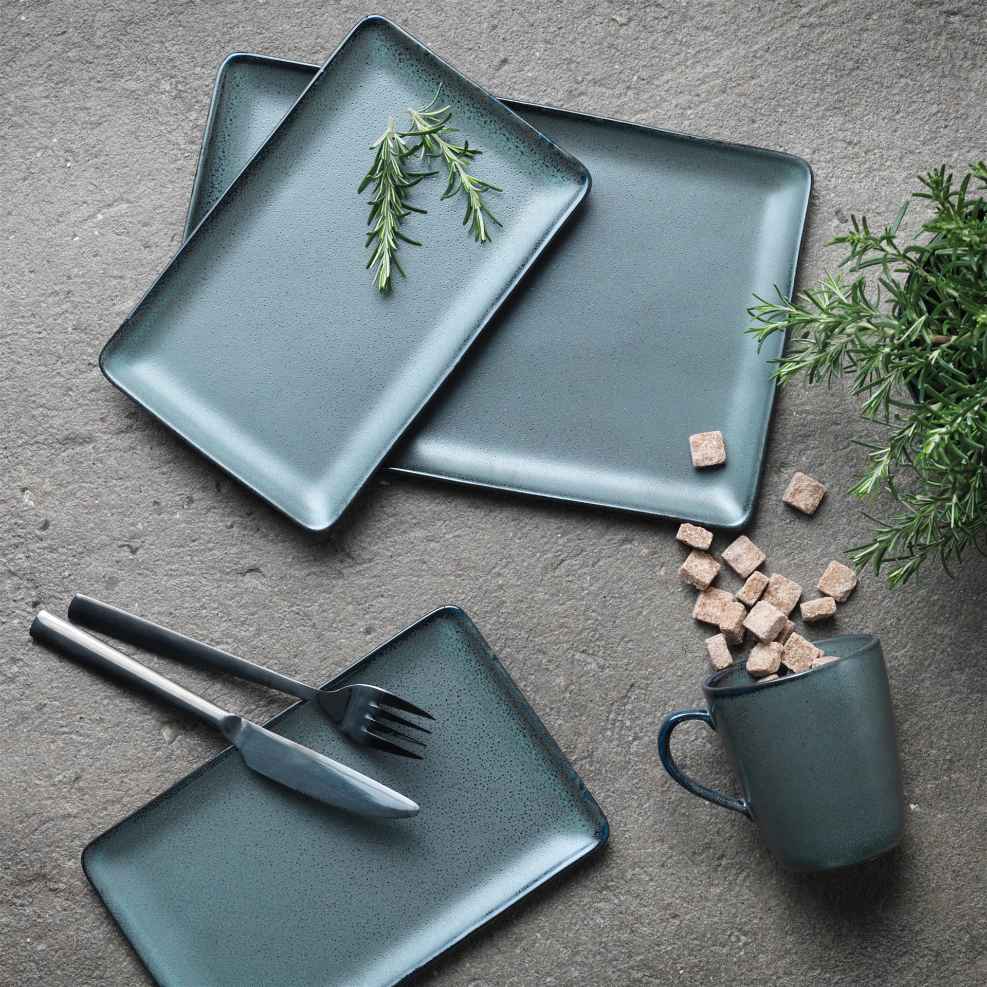 Talerz Raw 31,5x20 cm, Northern green Aida